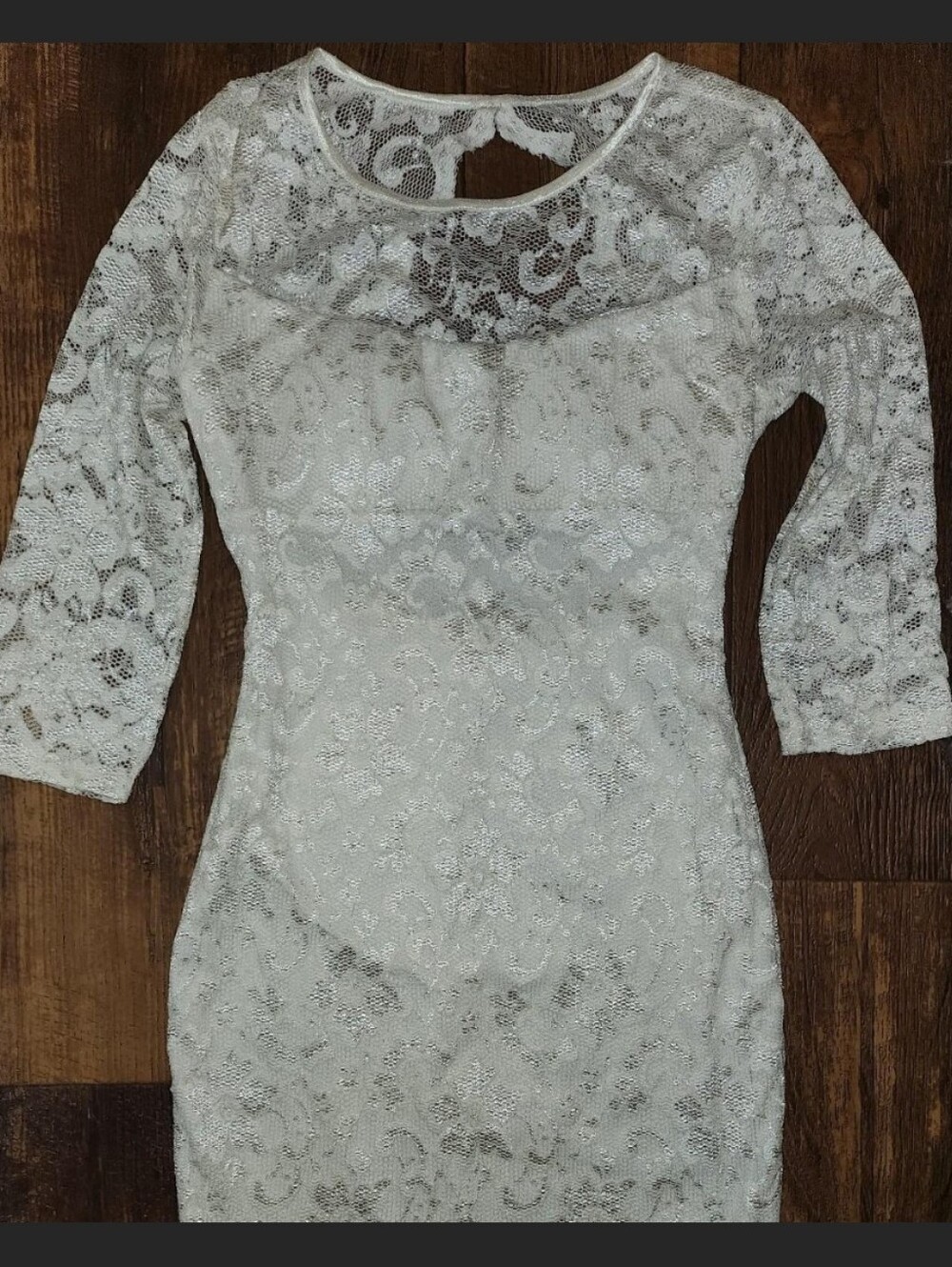 White Lace Sheath Dress - Elegant Women's Dress